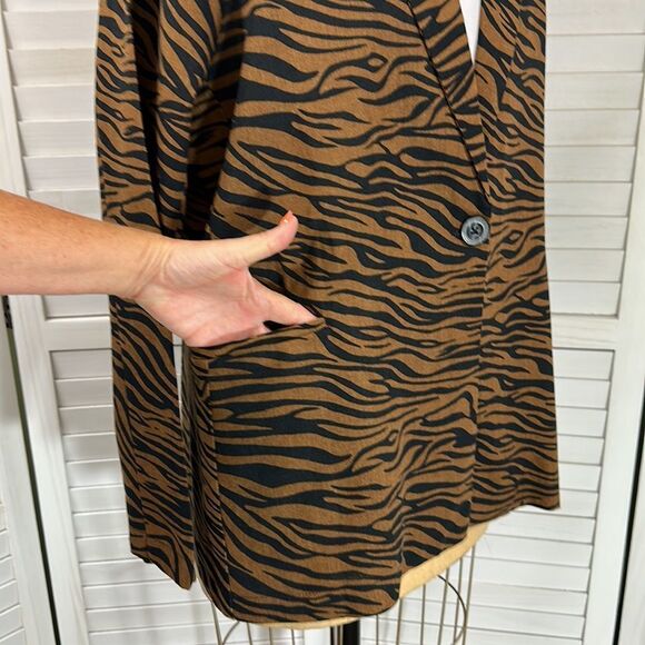 Lipslide Blazer Jacket XL Linen Blend Lightweight NWOT - Picture 5 of 11